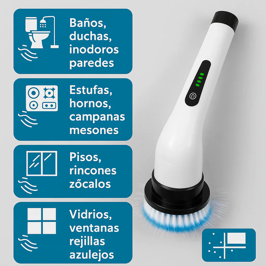 Cepillo Eléctrico Multiuso 9 en 1 Recargable | PowerClean